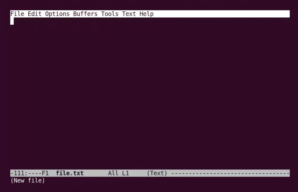 Creating a new file in Emacs