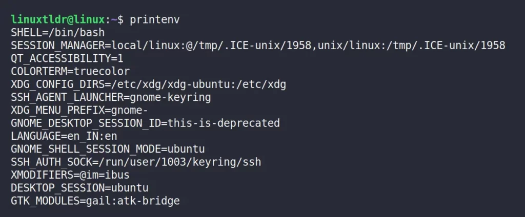 Env Command in Linux, Linux