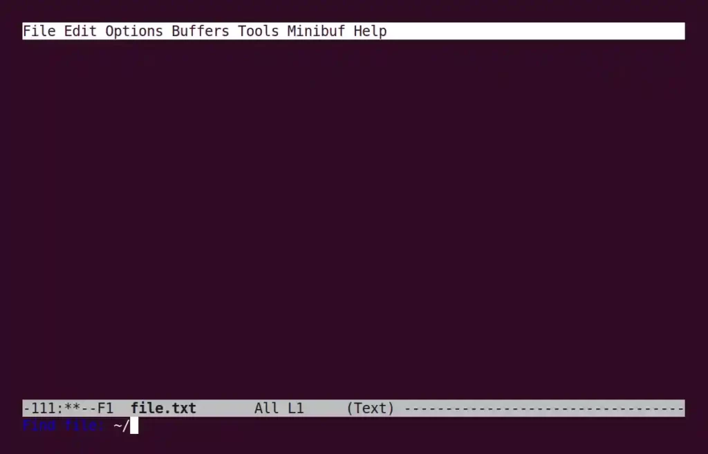 Searching for files in the new file window in Emacs