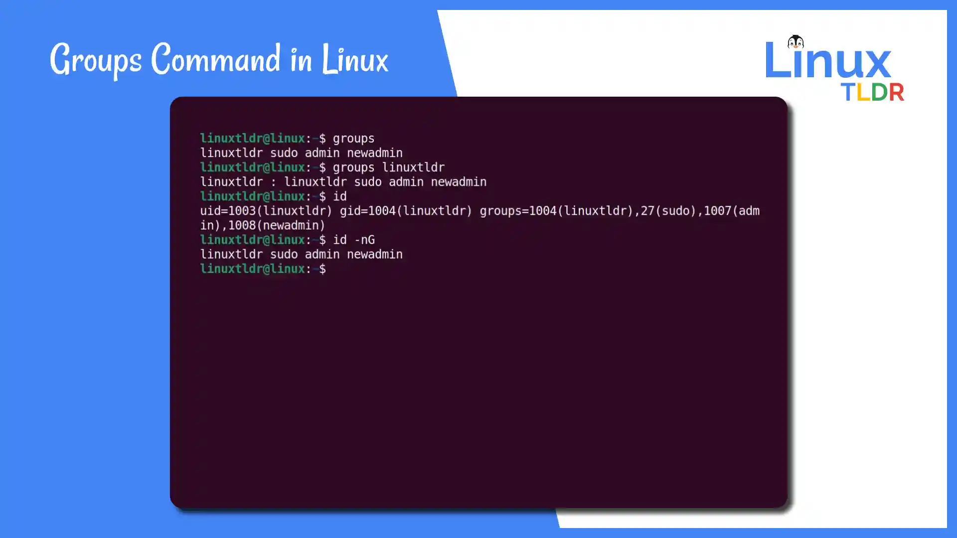 Beginners Guide for Groups Command in Linux