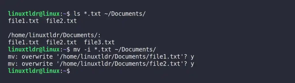 Ask for confirmation before overwriting the file