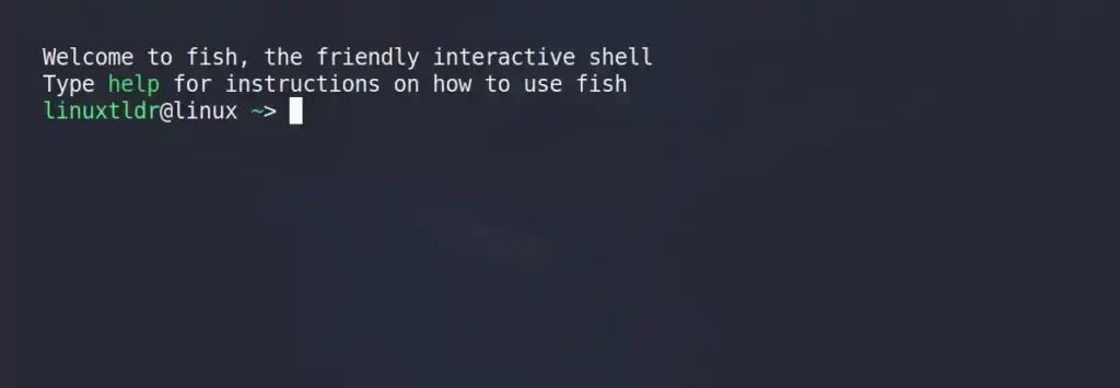 Fish shell interface