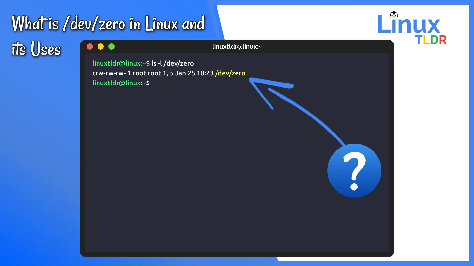 What is /dev/zero in Linux and its Uses