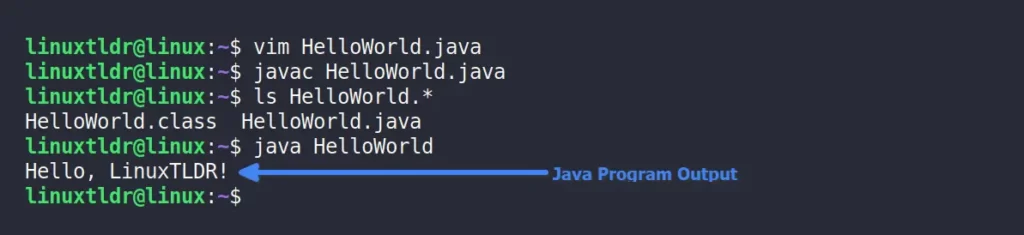 Running a Simple Java Program in Linux