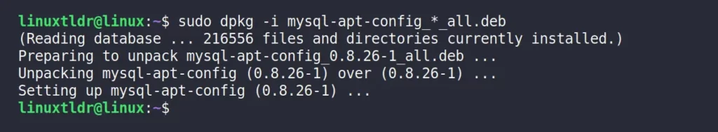 Configuring MySQL APT repository