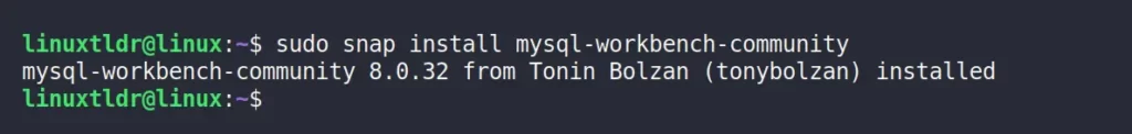 Installing MySQL Workbench via Snap on all linux distributions