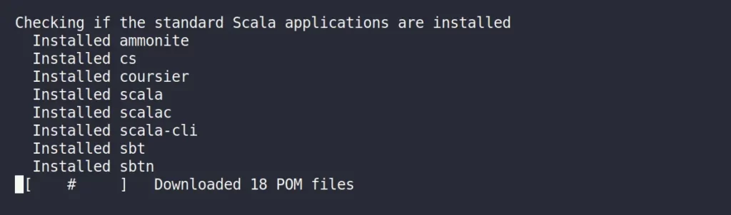 Installing Scala via the curl command