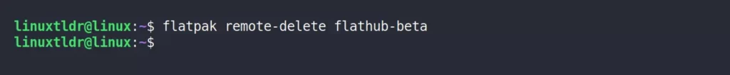 Removing Flathub-beta repository