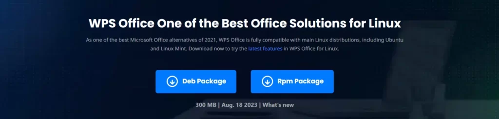 WPS Office package for different Linux distribution