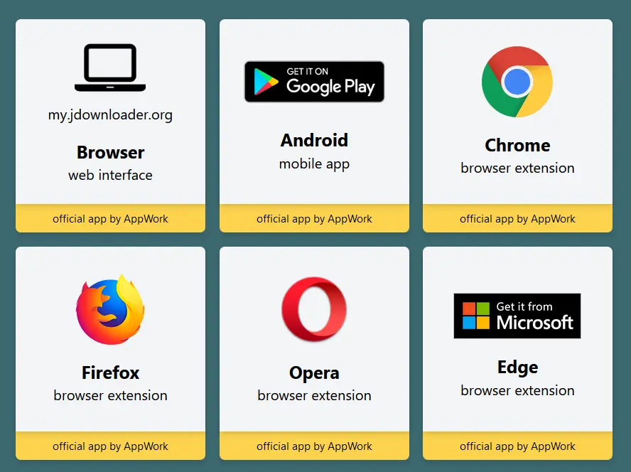 JDownloader browser extension