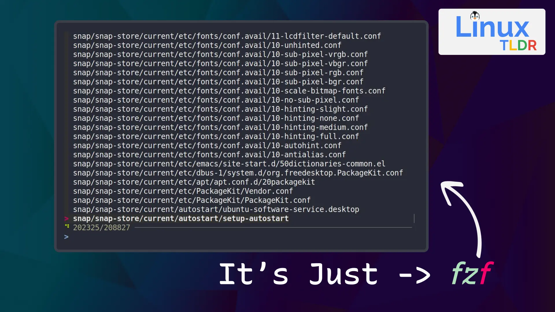Fzf quick search via fuzzy finder on linux install use 