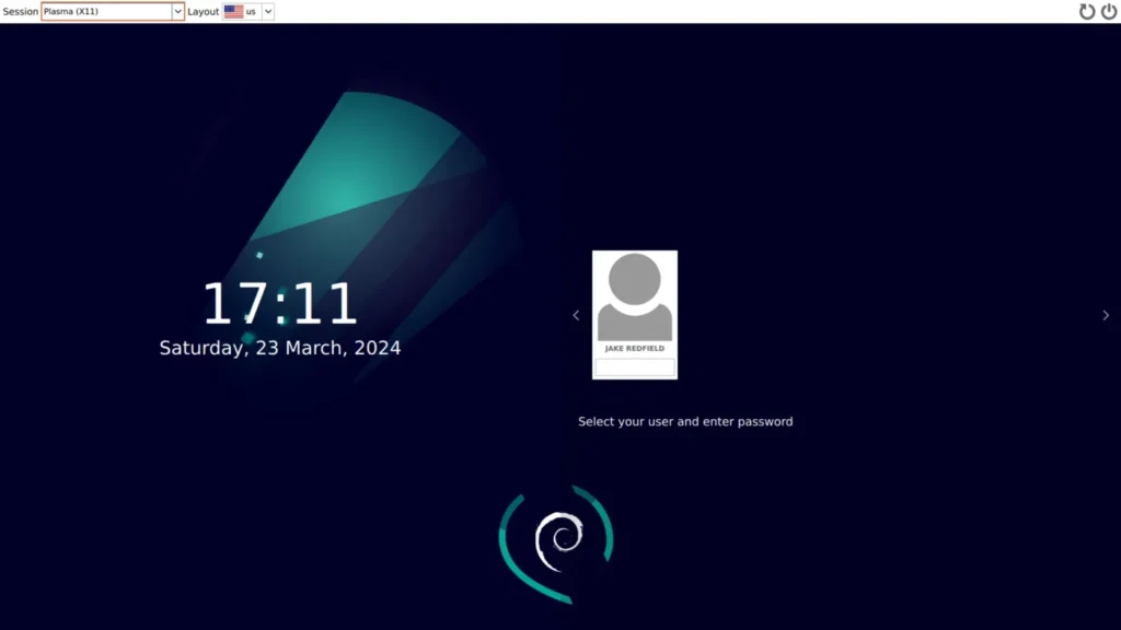 kde login screen