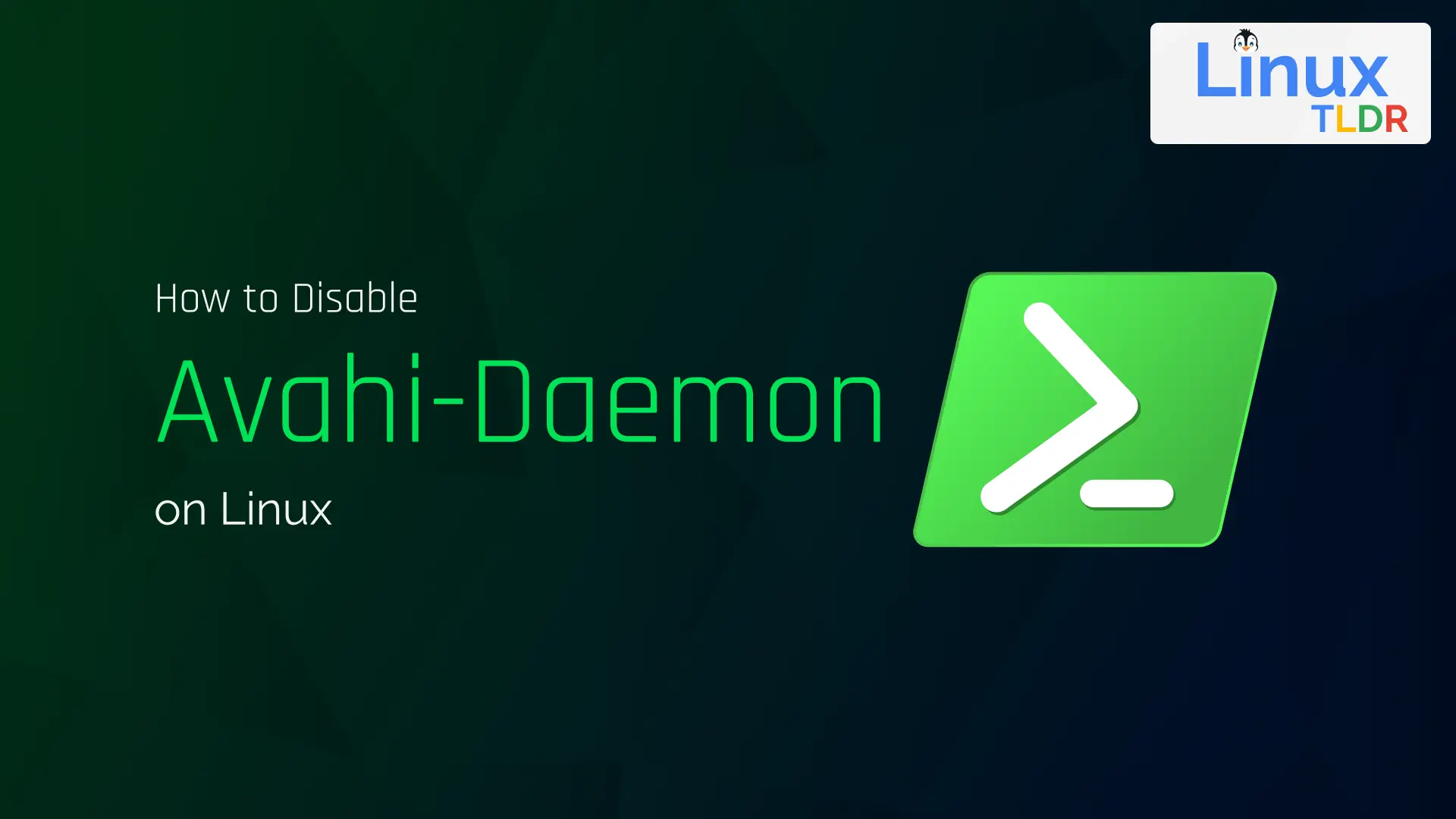 disable avahi-daemon on linux
