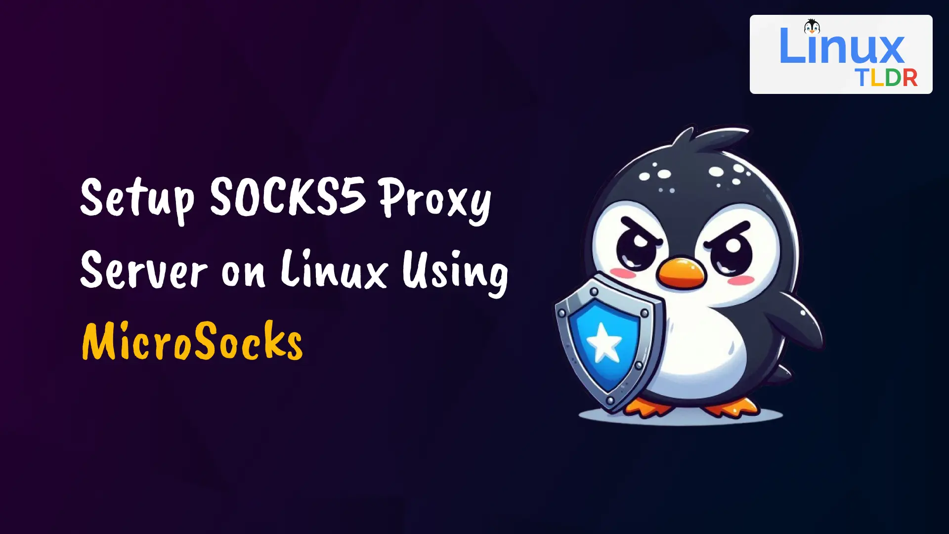setup socks5 proxy server using microsocks